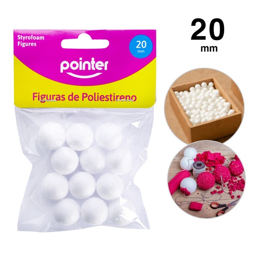[PSB-1020] ESFERAS DE POLIESTIRENO 2CM³ x12PZAS