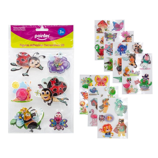 [ANC-1965] FIGURAS ADHESIVAS DECORATIVAS 3D