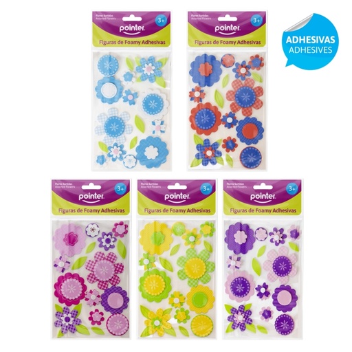 [ANC-1914] FIGURAS DE FOAMY ADHESIVAS (FLORES)