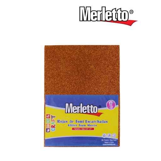 [780-750191626] FOAMY ESCARCHADO BRONCE - CARTA (20x30CM)