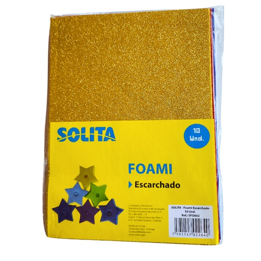 [SFO002] FOAMI ESCARCHADO CARTA (20X30CM)