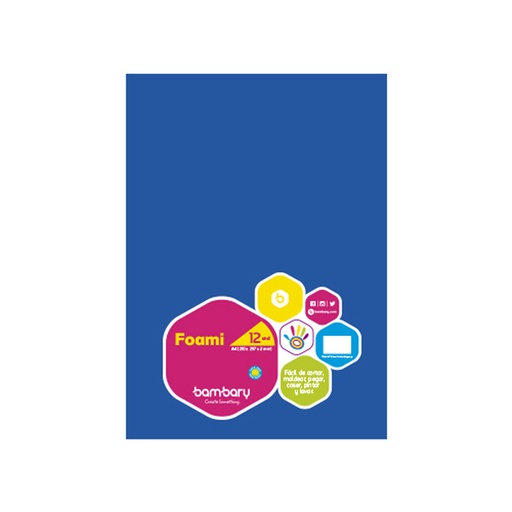 [102-1050/475] FOAMY LISO AZUL CARTA - 20x30CM