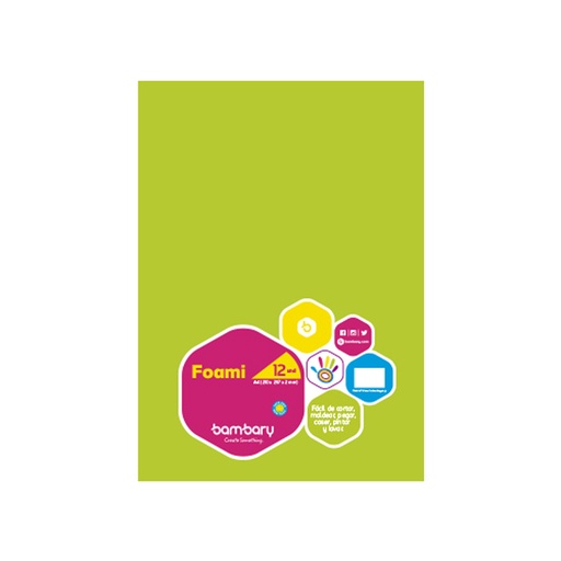 [102-1050/310] FOAMY LISO VERDE PISTACHO CARTA - 20x30CM