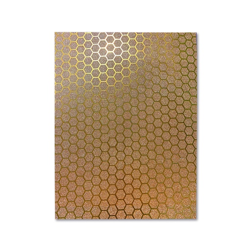 [051.002.7] FOAMY ESTAMPADO COBRE HEXAGONO - DOBLECARTA 40x60CM
