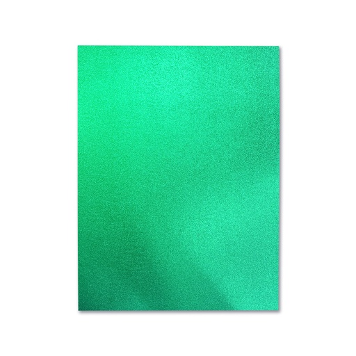 [553.010.7] FOAMY ESTAMPADO METALIZADO VERDE ESMERALDA - DOBLECARTA 30x40CM