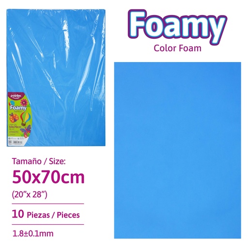 [EVA-7049-57] FOAMI LISO AZUL CLARO MEDIANO (50X70CM)