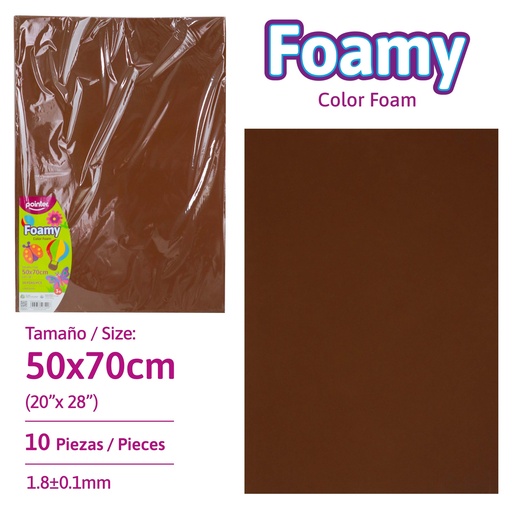 [EVA-7023-57] FOAMY LISO MARRON MEDIO - GRANDE (50x70CM)