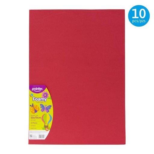 [EVA-7002-57] FOAMY LISO ROJO MEDIO - GRANDE (50x70CM)