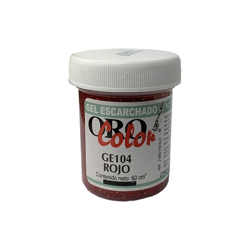 [GE104] GEL ESCARCHADO ROJO 60CM