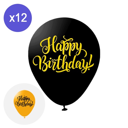 [CA-G12-HBD03] GLOBOS HAPPY BIRTHDAY 