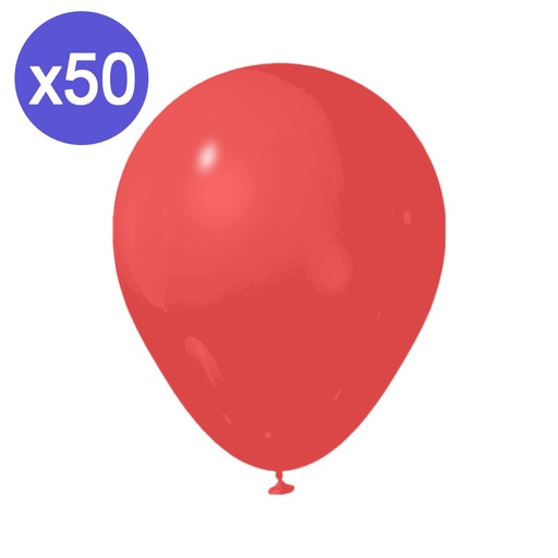 [A105-50064M-R] GLOBOS PASTEL DE 50 ROJO