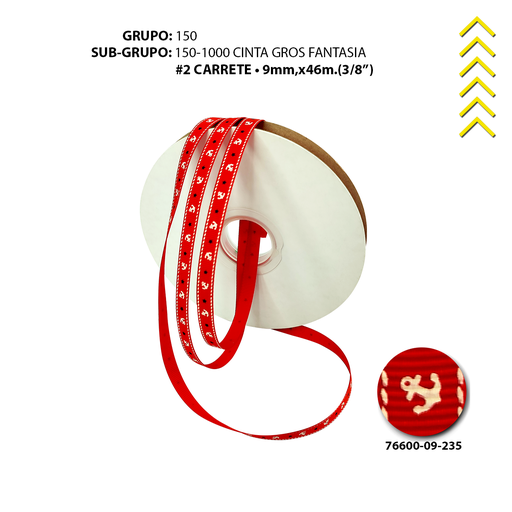 [76600-16-235] GROSS #2 FANTASIA - ANCLAS BLANCO/ROJO