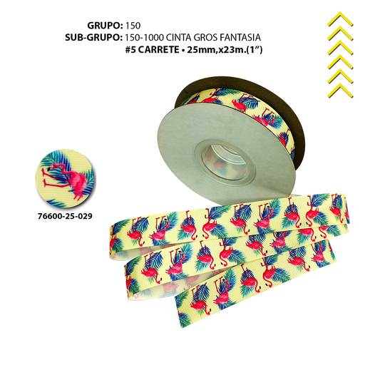 [76600-25-029] GROSS #5 FANTASIA - FLAMENCOS ROSA/AMARILLO