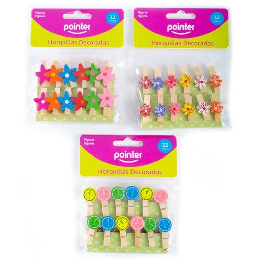 [CLIP-4] HORQUILLAS DECORADAS - x12PZAS