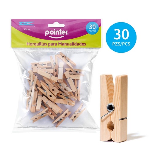 [CLIP-6] HORQUILLAS PARA MANUALIDADES - 30 PZAS.