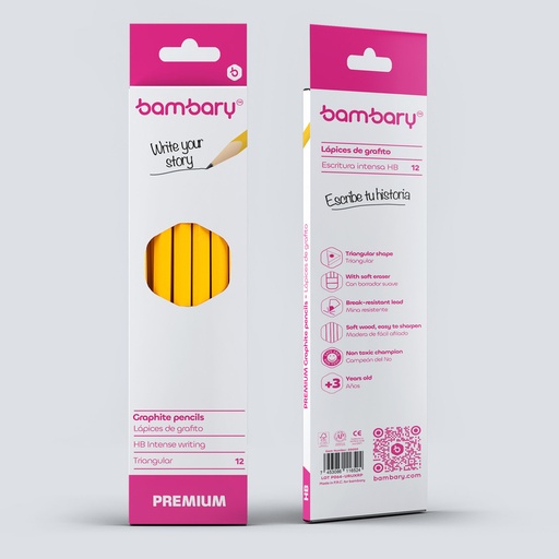 [205-1010/002] LAPICES DE GRAFITO TRIANGULARES