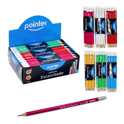 [HGHB-6] LAPIZ ESCARCHADO MAX TIP HB No.2