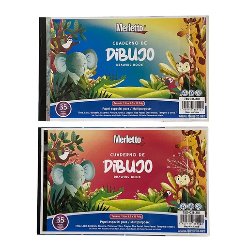 [780-0361301] LIBRETA DE DIBUJO 35 HOJAS