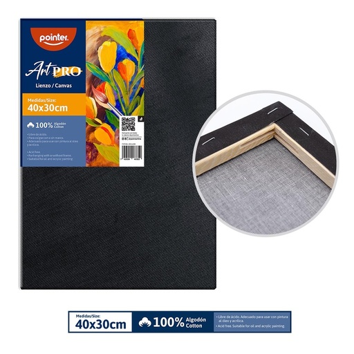 [BCA-4030] LIENZO NEGRO - 40x30CM