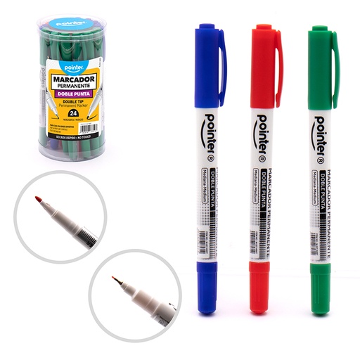 [M-227-ASST] MARCADOR PERMANENTE DOBLE PUNTA