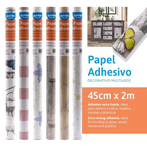 [PA-1802-2M] PAPEL CONTAC ESTAMPADO DECORATIVO - 45Cm x 2Mts