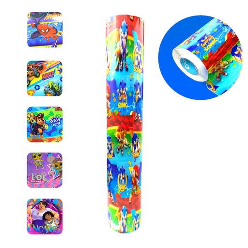 [PC22] PAPEL CONTAC DISEÑO SONIC PLIEGO 