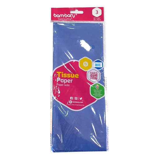 [117-2070/485] PAPEL SEDA AZUL MEDIO 50x70CM