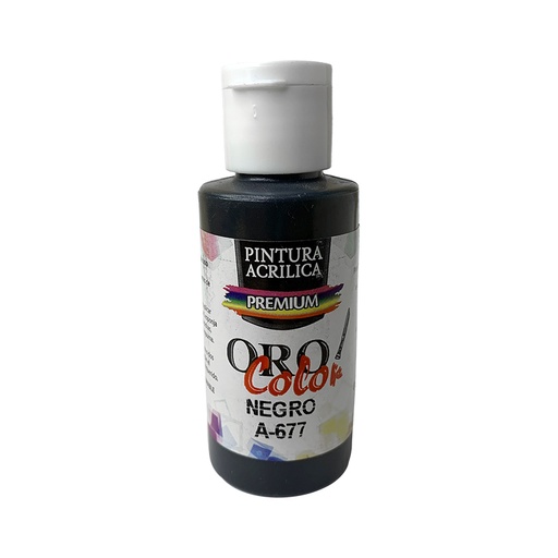 [A-677-60] PINTURA ACRILICA PREMIUM NEGRO 60CM