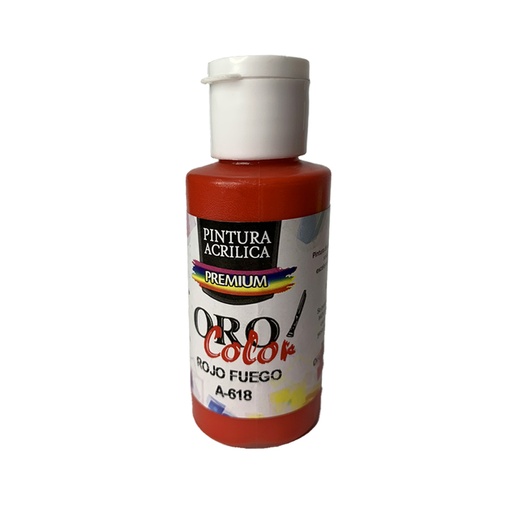 [A-618-60] PINTURA ACRILICA PREMIUM ROJO FUEGO 60ML
