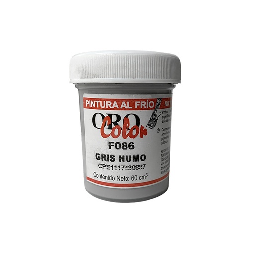 [F086-60] PINTURA AL FRIO GRIS HUMO 60ML