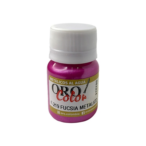 [F219] PINTURA METALICOS AL AGUA FUCSIA METALICO 30ML