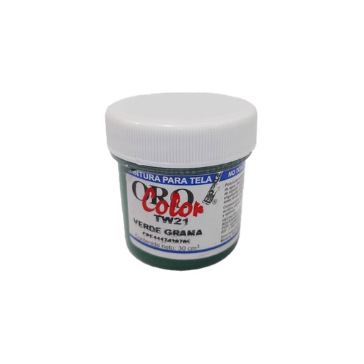 [TW21-30] PINTURA TEXTIL VERDE GRAMA 30ML