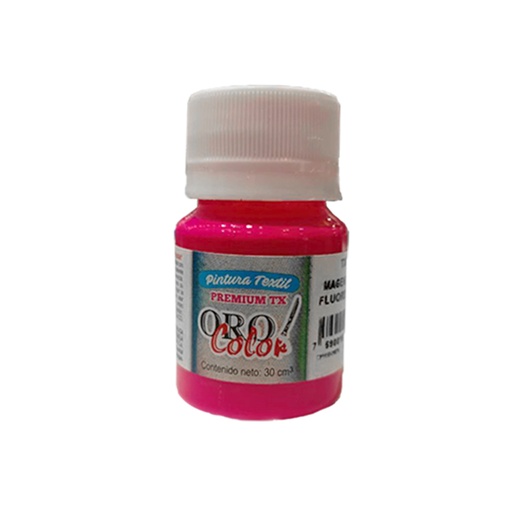 [TX406] PINTURA TEXTIL PREMIUM MAGENTA NEON 30ML 