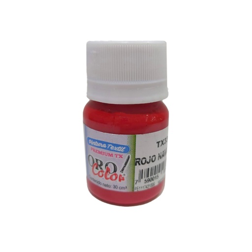 [TX336] PINTURA TEXTIL PREMIUM ROJO NAVIDAD 30ML
