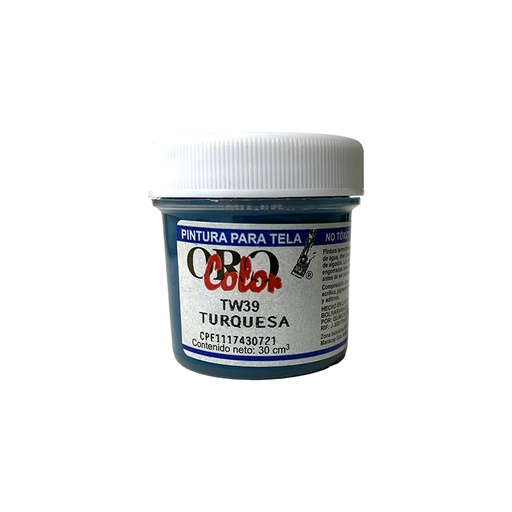 [TW39] PINTURA TEXTIL TURQUESA 30ML