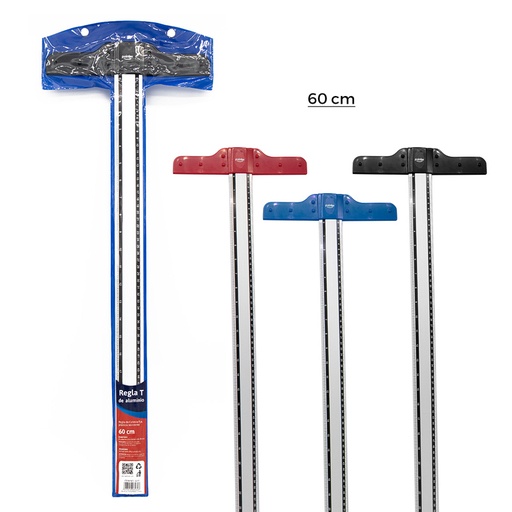 [2215] REGLA T DE ALUMINO 60 CM