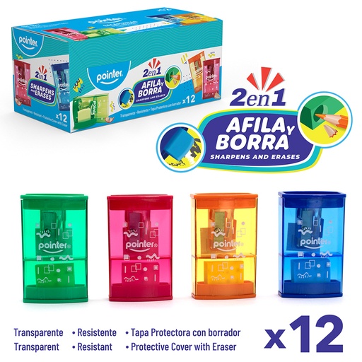 [SH-827] SACAPUNTAS CON DEPOSITO + BORRADOR