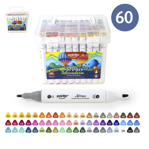 [AHC-60] SET DE MARCADORES x 60 COLORES