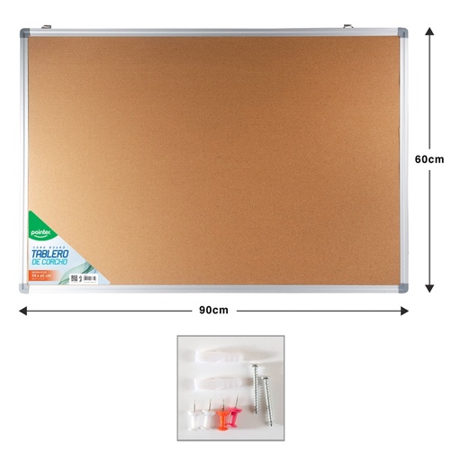 [CRB-60X90] TABLERO DE CORCHO 90X60CM