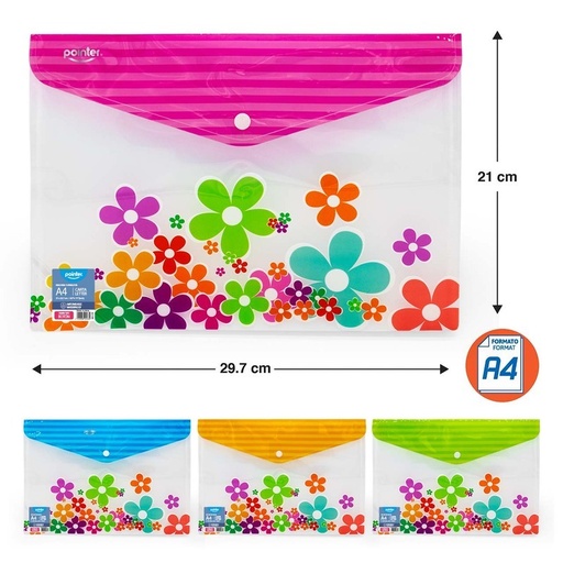 [FL-P09-A4] SOBRE PLASTICO PORTADOCUMENTOS TAMAÑO A4