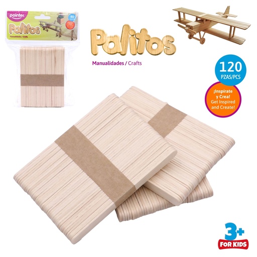 [30-CW-120O] PALITOS PARA MANUALIDADES X120 PZAS.