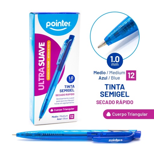 [BP-3010-A] BOLIGRAFO RETRACTIIL AZUL  