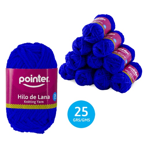 [7A018-KY-25G-FLBLU] HILO DE LANA PARA MANUALIDADES AZUL ELECTRICO - 25GRS
