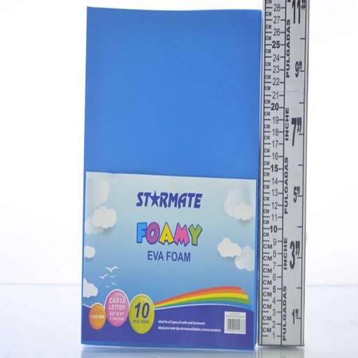 [STR-EVA-019] FOAMI LISO  8.5X11" TURQUESA