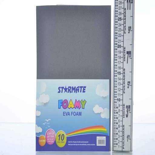 [STR-EVA-021] FOAMI LISO  8.5X11" GRIS OSCURO