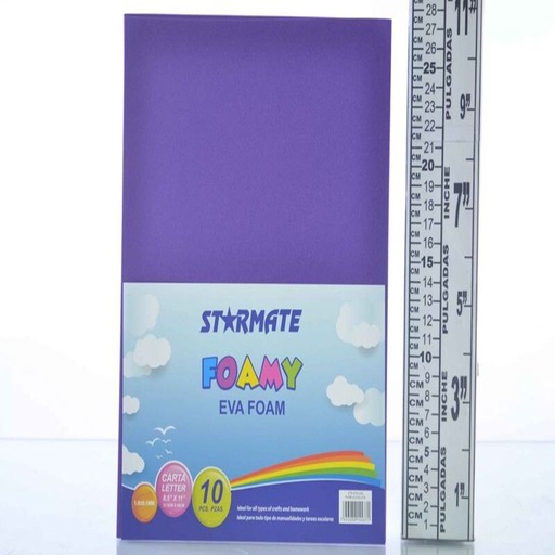 [STR-EVA-025] FOAMY LISO CARTA 8.5X11" VIOLETA