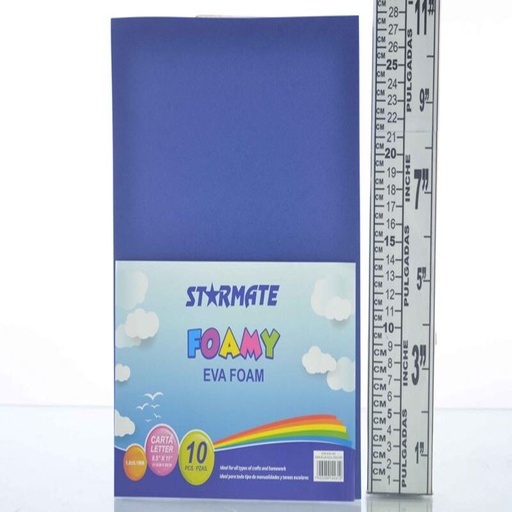[STR-EVA-043] FOAMI LISO 8.5X11" AZUL OSCURO