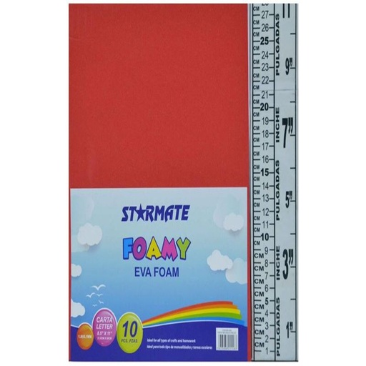 [STR-EVA-056] FOAMI LISO  8.5X11" ROJO FRESCO