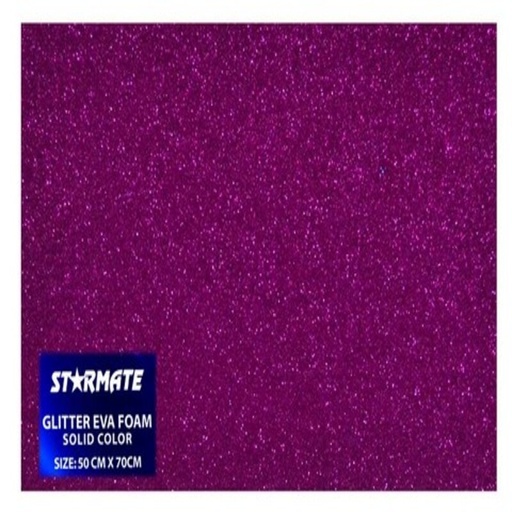 [STR-GL-CART005] FOAMI C/ESCARCHA 50X70CM FUCSIA