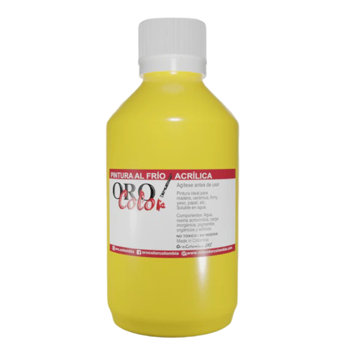 [F001-250] PINTURA AL FRIO AMARILLO LIMON 250ML